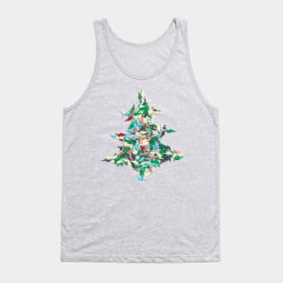 DIN OH Christmas tree - dinosaur Confetti Christmas Tree Tank Top